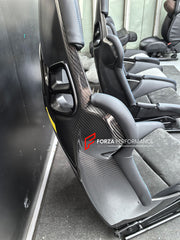 CARBON BUCKET SEATS LWCB for PORSCHE 911 991.2 GT3 2018
We manufacture custom carbon bucket seats for Porsche models. We offer fully customizable options including an optional memory foam insert, integrated side airbags, electric connectors to seat belts, and a seat occupancy sensor further elevate safety without compromising on a lightweight, durable construction—ensuring you race ahead with unmatched support.
Advantages of Forza Performance Group Bucket Seats:
Fully Customizable Design
Optional Memory F