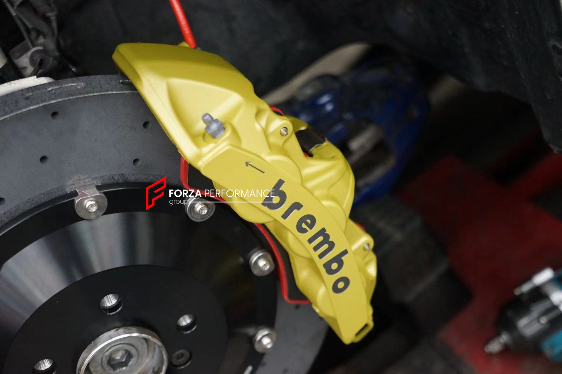 CARBON CERAMIC BIG BRAKE KIT for BIG BRAKE KIT for BMW 3 SERIES TOURING G21  2019+
Forza Performance Group offers various types of big brake kits, all types of aftermarket brake calipers, as well as genuine original brands of all types, such as AP Racing, Brembo, Akebono, AMG, M Performance, Audi, Porsche, Lamborghini, Toyota TRD, etc.
Material: Carbon Ceramic
Current set includes:
2x Authentic Brembo GT6 6 Pot Front Brake Calipers
2x Front Brake Discs 380 mm
2x Brake Caliper Adapters
2x Brake Pads
P