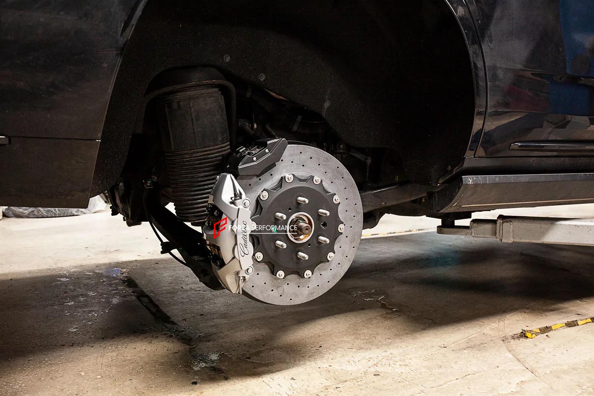 CARBON CERAMIC BIG BRAKE KIT for CADILLAC ESCALADE 2021 - 2024
Forza Performance Group offers various types of big brake kits, all types of aftermarket brake calipers, as well as genuine original brands of all types, such as AP Racing, Brembo, Akebono, AMG, M Performance, Audi, Porsche, Lamborghini, Toyota TRD, etc.
Material: Carbon Ceramic
Current set includes:
2x Authentic Akebono 10 pot Front Brake Calipers
2x Authentic Brembo 4 pot Rear Brake Calipers
2x Authentic Brembo Electronic Parking Brakes
2x
