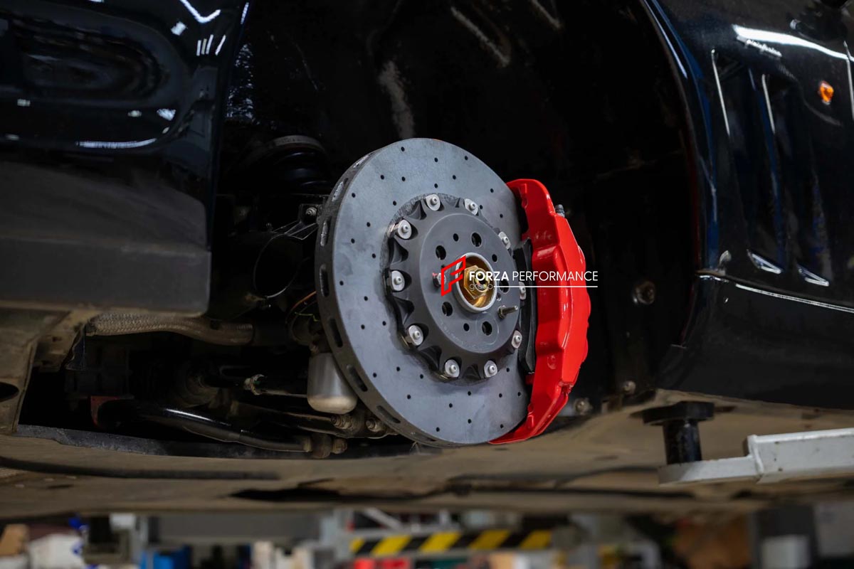CARBON CERAMIC BIG BRAKE KIT for FERRARI 550 MARANELLO 1996 - 2002
Forza Performance Group offers various types of big brake kits, all types of aftermarket brake calipers, as well as genuine original brands of all types, such as AP Racing, Brembo, Akebono, AMG, M Performance, Audi, Porsche, Lamborghini, Toyota TRD, etc.
Material: Carbon Ceramic
Current set includes:
2x 6 Pot Front Brake Calipers
2x 4 pot Rear Brake Calipers
2x Front Brake Discs 355 mm
2x Rear Brake Discs 356 mm
2x Brake Caliper Adapter