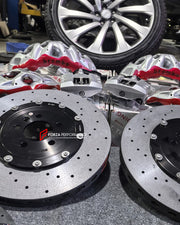 CARBON CERAMIC BIG BRAKE KIT for LAND ROVER RANGE ROVER L460 2020+
Forza Performance Group offers various types of big brake kits, all types of aftermarket brake calipers, as well as genuine original brands of all types, such as AP Racing, Brembo, Akebono, AMG, M Performance, Audi, Porsche, Lamborghini, Toyota TRD, etc.
Material: Carbon Ceramic
Current set includes:
2x Authentic Brembo BM8 8 Pot Front Brake Calipers
2x Authentic Brembo BM4 4 pot Rear Brake Calipers
2x Authentic Brembo Electronic Parking