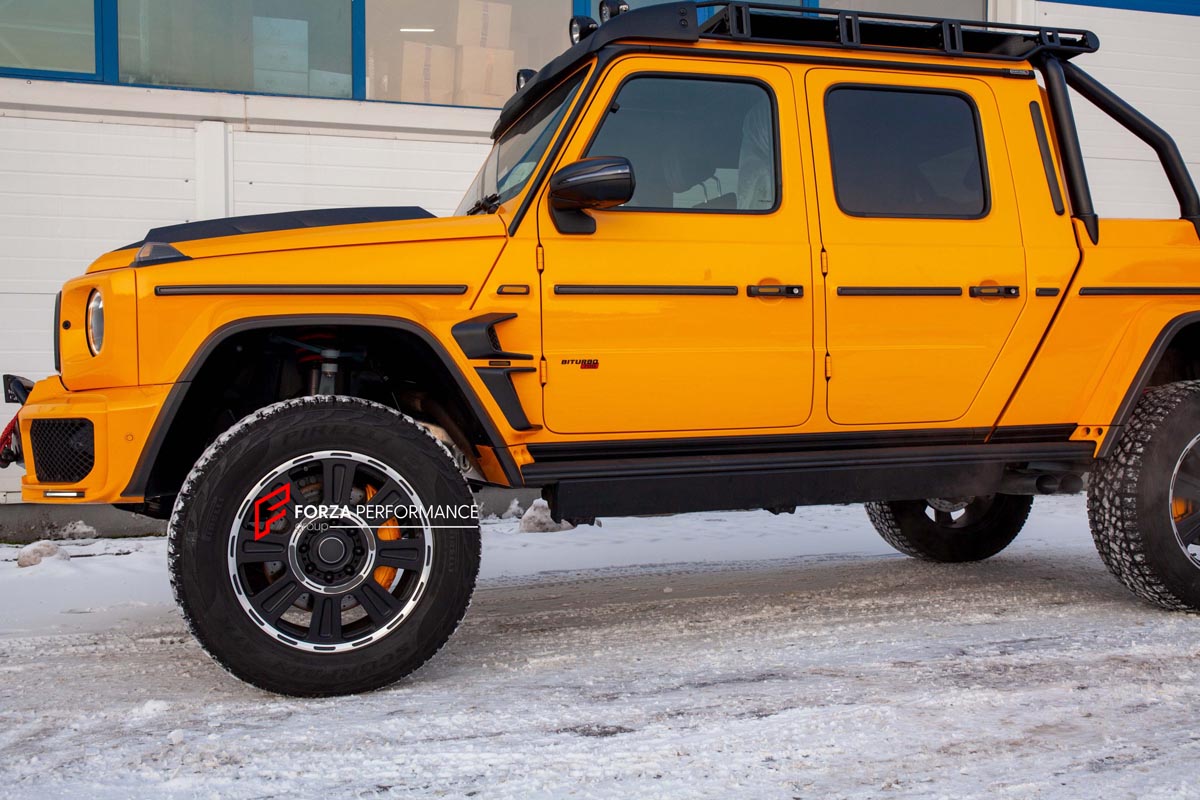 CARBON CERAMIC BIG BRAKE KIT for MERCEDES-BENZ G-CLASS 4×4
Forza Performance Group offers various types of big brake kits, all types of aftermarket brake calipers, as well as genuine original brands of all types, such as AP Racing, Brembo, Akebono, AMG, M Performance, Audi, Porsche, Lamborghini, Toyota TRD, etc.
Material: Carbon Ceramic
Current set includes:
2x 6 Pot Front Brake Calipers
2x 4 pot Rear Brake Calipers
2x Electronic Parking Brakes
2x Front Brake Discs 440 mm
2x Rear Brake Discs 410 mm
4x B