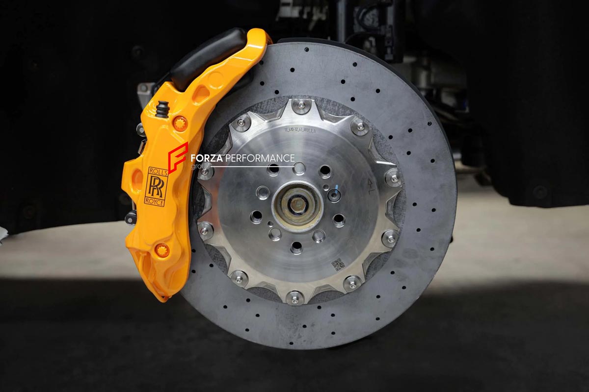 CARBON CERAMIC BIG BRAKE KIT for ROLLS-ROYCE CULLINAN SERIES 2 2024+
Forza Performance Group offers various types of big brake kits, all types of aftermarket brake calipers, as well as genuine original brands of all types, such as AP Racing, Brembo, Akebono, AMG, M Performance, Audi, Porsche, Lamborghini, Toyota TRD, etc.
Material: Carbon Ceramic
Current set includes:
2x Authentic Akebono 10 Pot Front Brake Calipers
4 pot Rear Brake Calipers with integrated Electric Parking Brake
2x Front Brake Discs 4