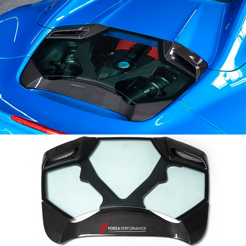 CARBON ENGINE COVER for FERRARI 488 SPIDER 2015 - 2019