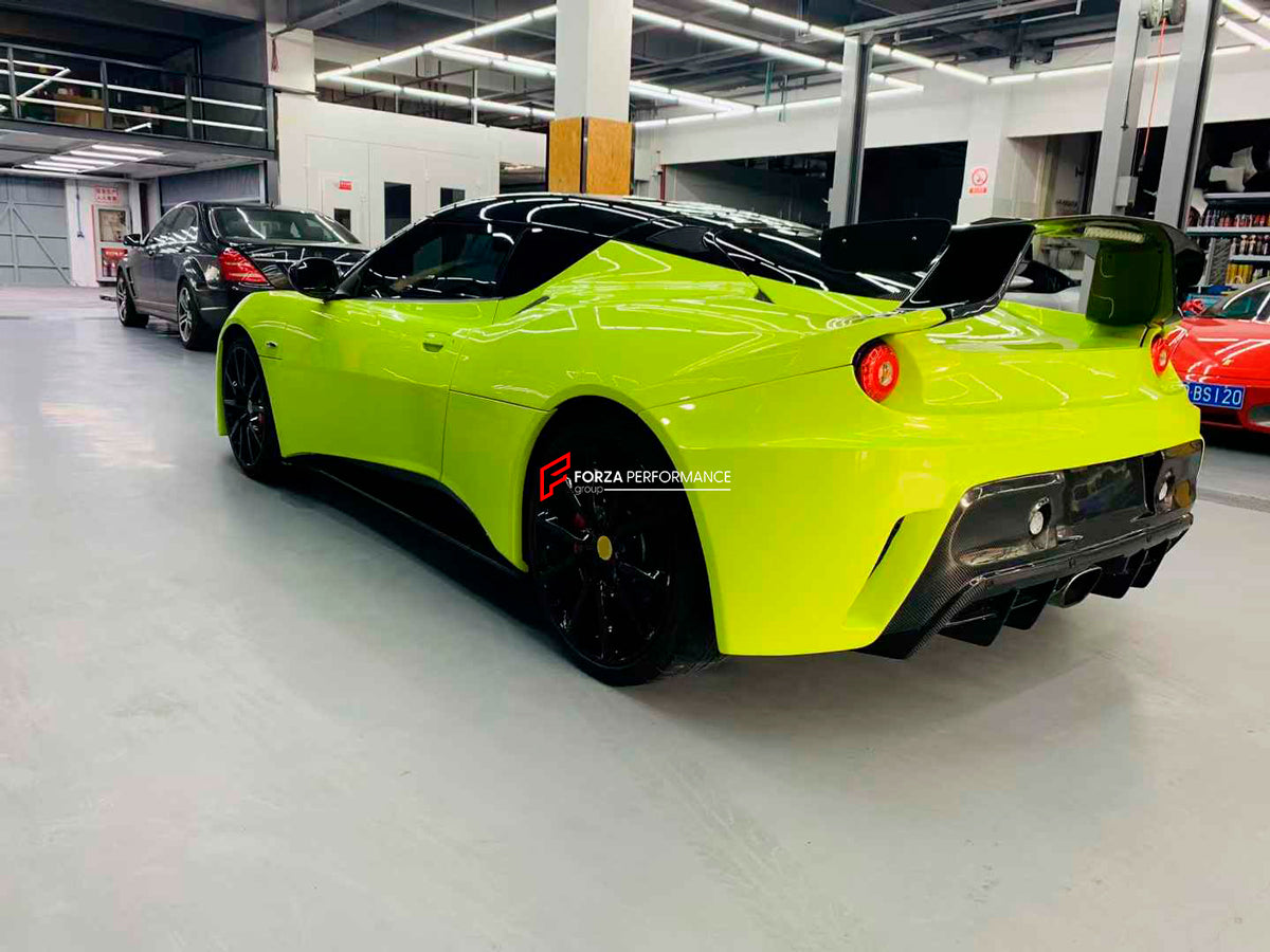 CARBON FIBER BODY KIT for LOTUS EVORA S 2009 - 2021
Set includes:
Front Bumper
Side Skirts
Rear Spoiler
Rear Bumper
Material: Carbon Fiber
Note: Professional installation is required.