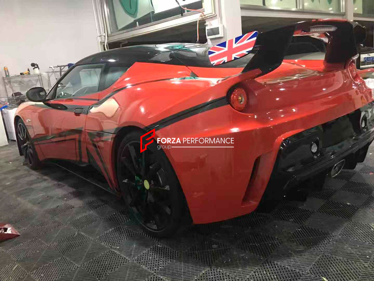 CARBON FIBER BODY KIT for LOTUS EVORA S 2009 - 2021
Set includes:
Front Bumper
Side Skirts
Rear Spoiler
Rear Bumper
Material: Carbon Fiber
Note: Professional installation is required.
