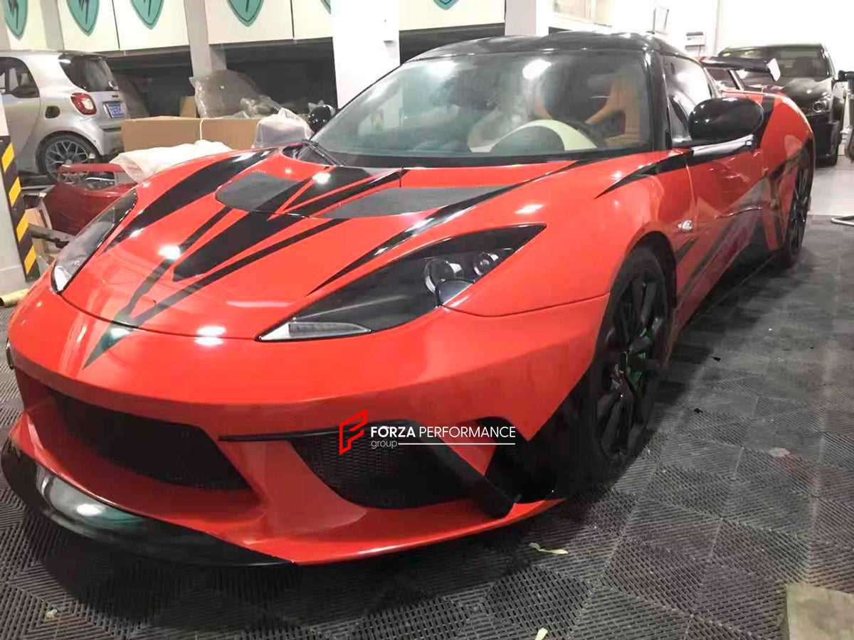 CARBON FIBER BODY KIT for LOTUS EVORA S 2009 - 2021
Set includes:
Front Bumper
Side Skirts
Rear Spoiler
Rear Bumper
Material: Carbon Fiber
Note: Professional installation is required.