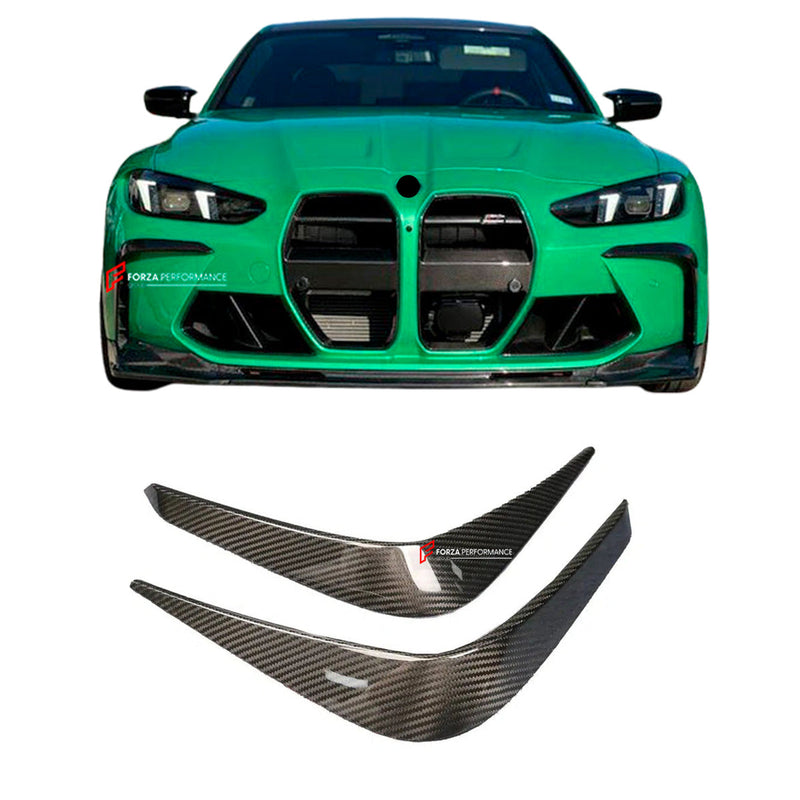 CARBON FIBER FRONT BUMPER CANARDS for BMW M3 G80 M4 G82 2020+