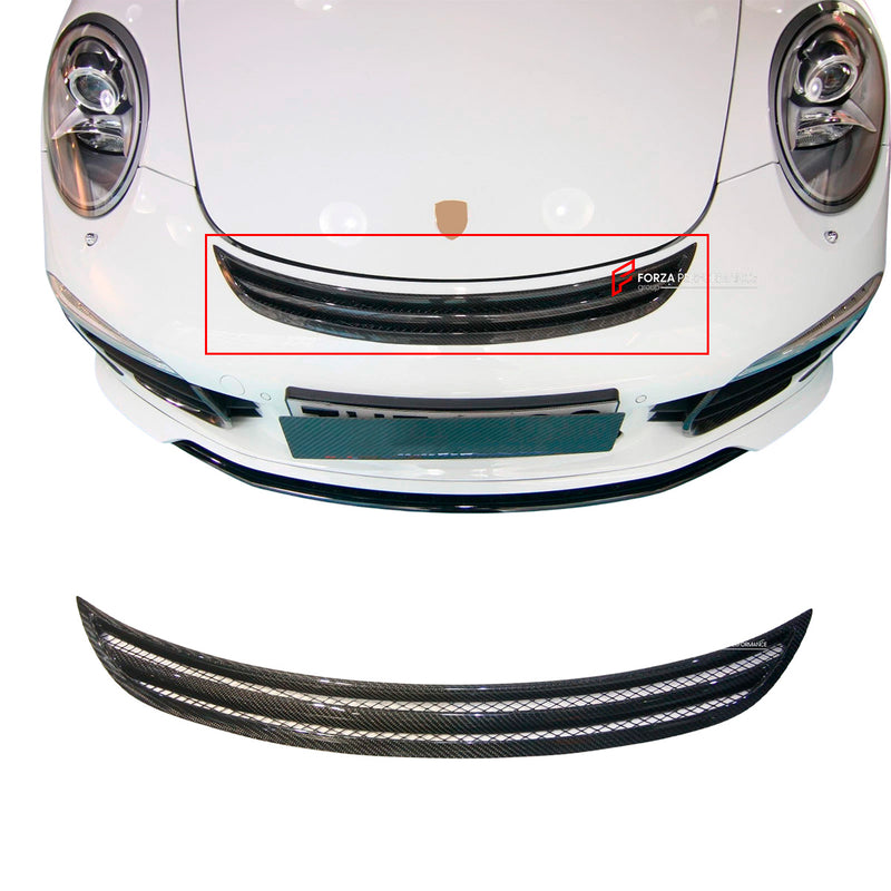 CARBON FRONT BUMPER AIR VENT GRILLE for PORSCHE 911 991.1 CARRERA S 2011 - 2017