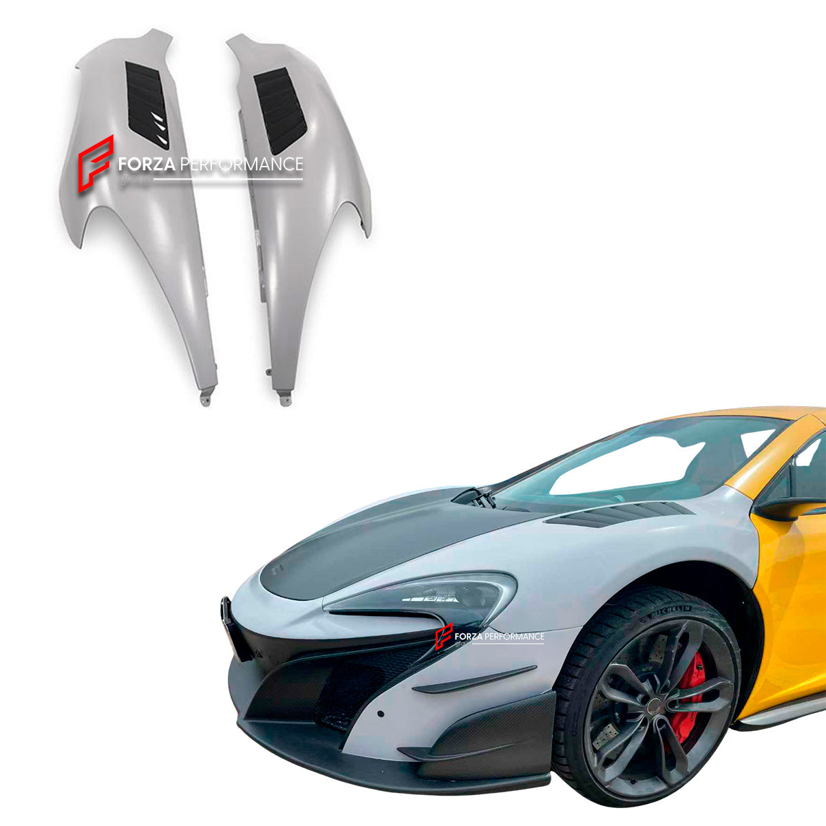 CARBON FRONT FENDERS for MCLAREN MP4-12C 625C 650S UPGRADE to 675LT MS