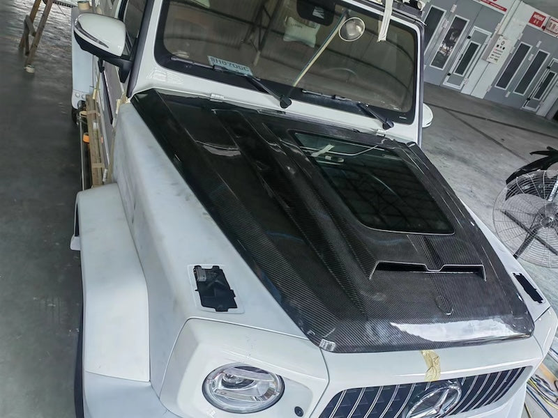 CARBON HOOD BONNET FOR MERCEDES BENZ G CLASS W464 G400 G500 G63 2018+  Set include:  Hood/Bonnet Material: Carbon