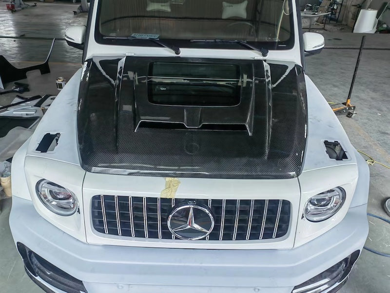 CARBON HOOD BONNET FOR MERCEDES BENZ G CLASS W464 G400 G500 G63 2018+  Set include:  Hood/Bonnet Material: Carbon