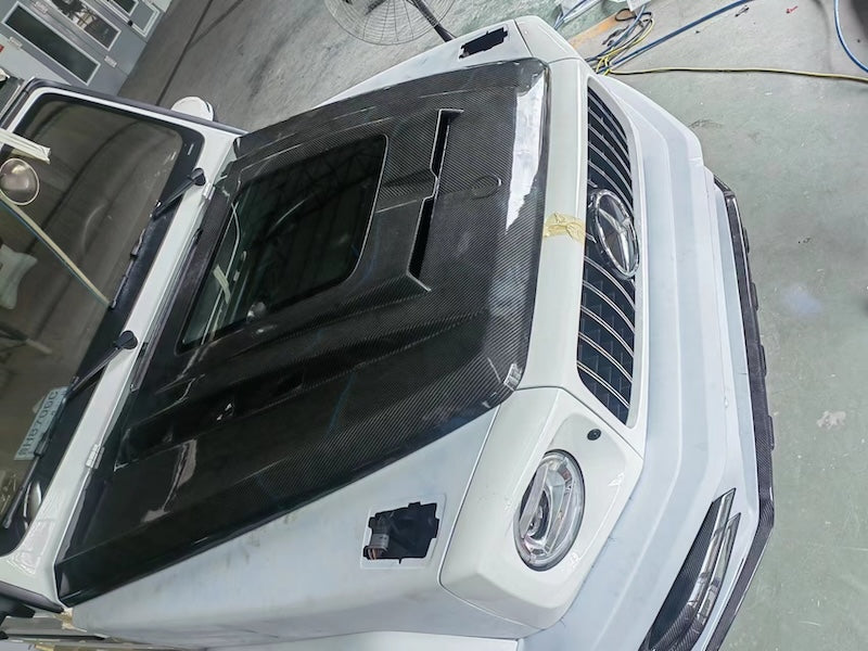 CARBON HOOD BONNET FOR MERCEDES BENZ G CLASS W464 G400 G500 G63 2018+  Set include:  Hood/Bonnet Material: Carbon
