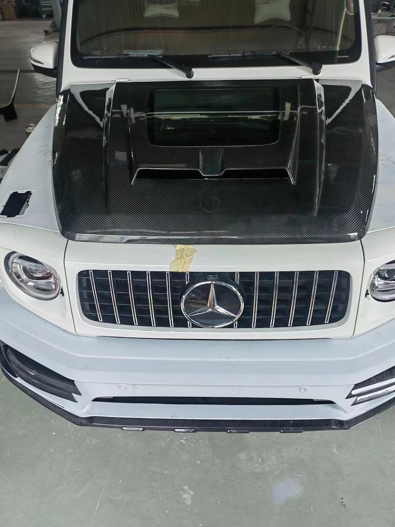 CARBON HOOD BONNET FOR MERCEDES BENZ G CLASS W464 G400 G500 G63 2018+  Set include:  Hood/Bonnet Material: Carbon