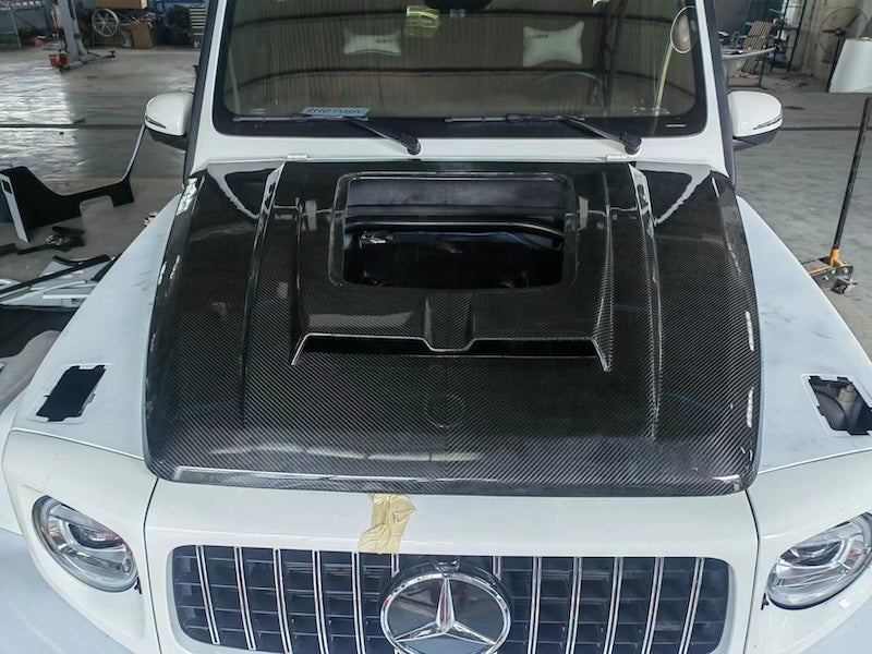CARBON HOOD BONNET FOR MERCEDES BENZ G CLASS W464 G400 G500 G63 2018+  Set include:  Hood/Bonnet Material: Carbon
