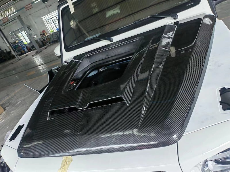 CARBON HOOD BONNET FOR MERCEDES BENZ G CLASS W464 G400 G500 G63 2018+  Set include:  Hood/Bonnet Material: Carbon