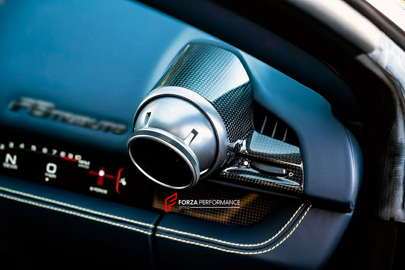 CARBON INTERIOR DASH TRIM VENT OUTLETS for FERRARI F8 TRIBUTO SPIDER 2019 - 2023