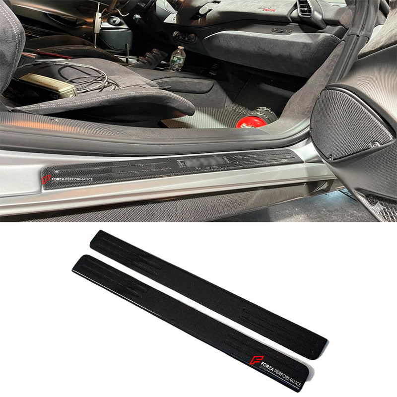CARBON PANEL DOOR SILLS for FERRARI 488 GTB 2015 - 2019