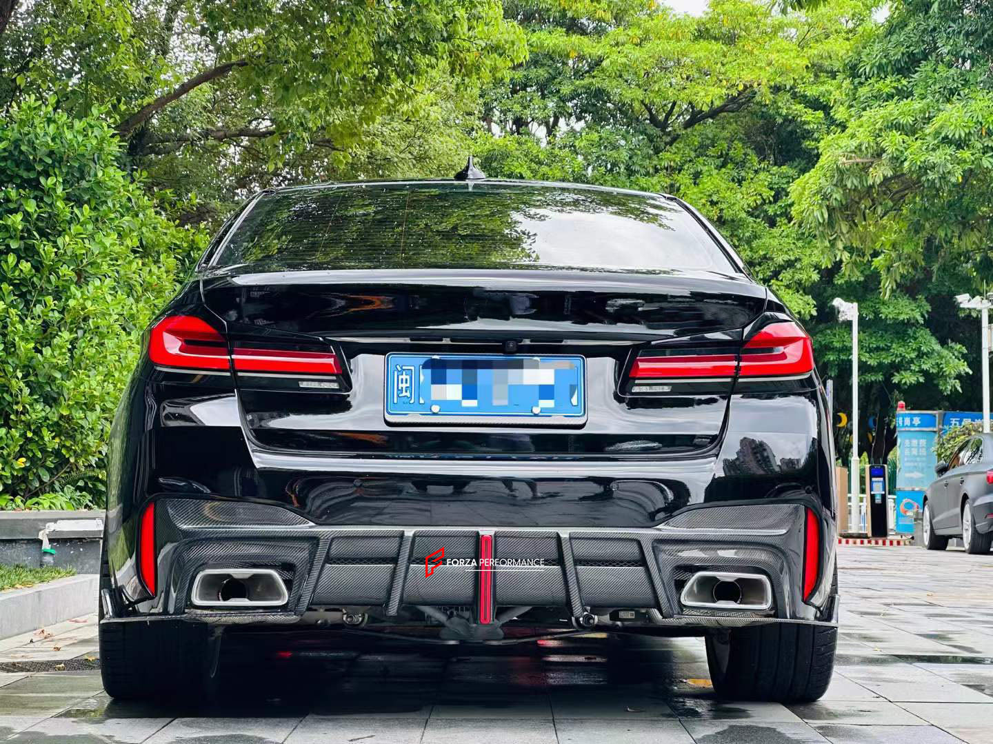 CARBON REAR DIFFUSER SIDE SKIRTS FOR BMW 5-SERIES G30 M5 F90