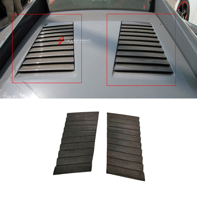 CARBON REAR ENGINE TRUNK VENT COVERS for LAMBORGHINI GALLARDO COUPE 2003 - 2008