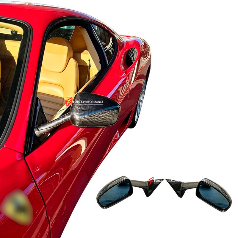 CARBON SIDE MIRRORS CHALLENGE STRADALE STYLE for FERRARI 360 MODENA SPIDER 1999 - 2005