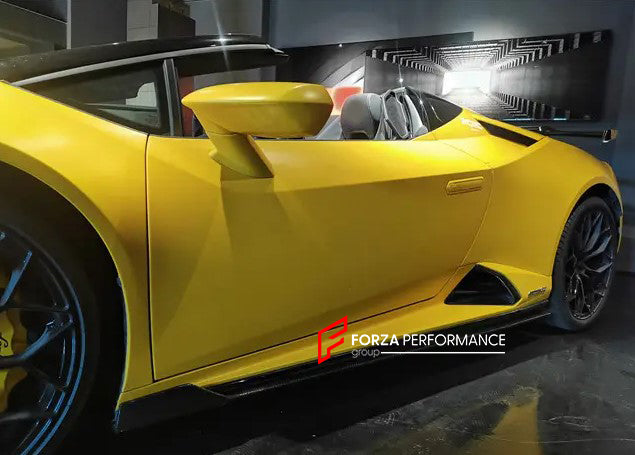 DRY CARBON SIDE SKIRTS FOR LAMBORGHINI HURACAN 610LP EVO