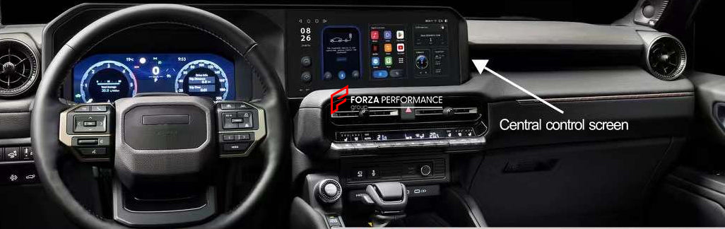 CENTRAL CONTROL DISPLAY SCREEN AND HEADREST MONITOR DISPLAYS FOR TOYOT