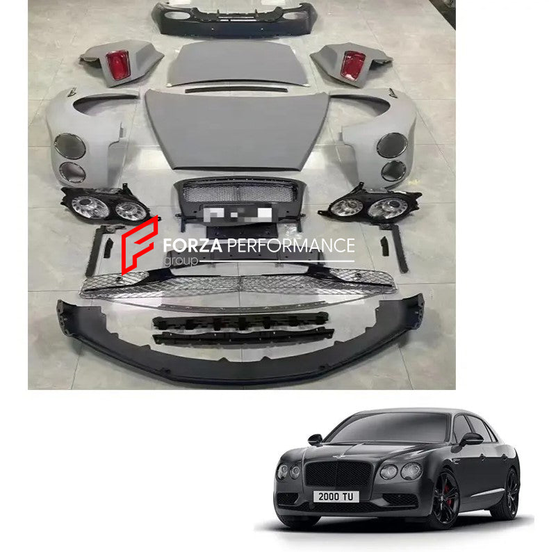 CONVERSION BODY KIT for BENTLEY CONTINENTAL FLYING SPUR 2005-2013 UPGRADE to FLYING SPUR 2015 V8 S STYLE FACELIFT