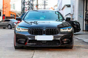 CONVERSION FRONT BUMPER AND FENDERS KIT for BMW 5 SERIES G30 G38 2016 - 2020 to M5 F90 LCI 2020+ UPGRADE FACELIFT
Set includes:
Front Bumper Assembly
Side Fenders
Material: Plastic, Aluminium
Note: Professional installation is required.