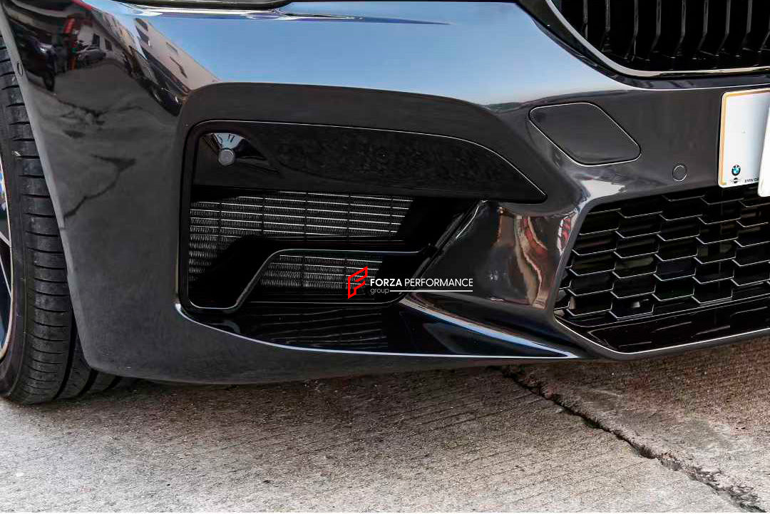 CONVERSION FRONT BUMPER AND FENDERS KIT for BMW 5 SERIES G30 G38 2016 - 2020 to M5 F90 LCI 2020+ UPGRADE FACELIFT
Set includes:
Front Bumper Assembly
Side Fenders
Material: Plastic, Aluminium
Note: Professional installation is required.