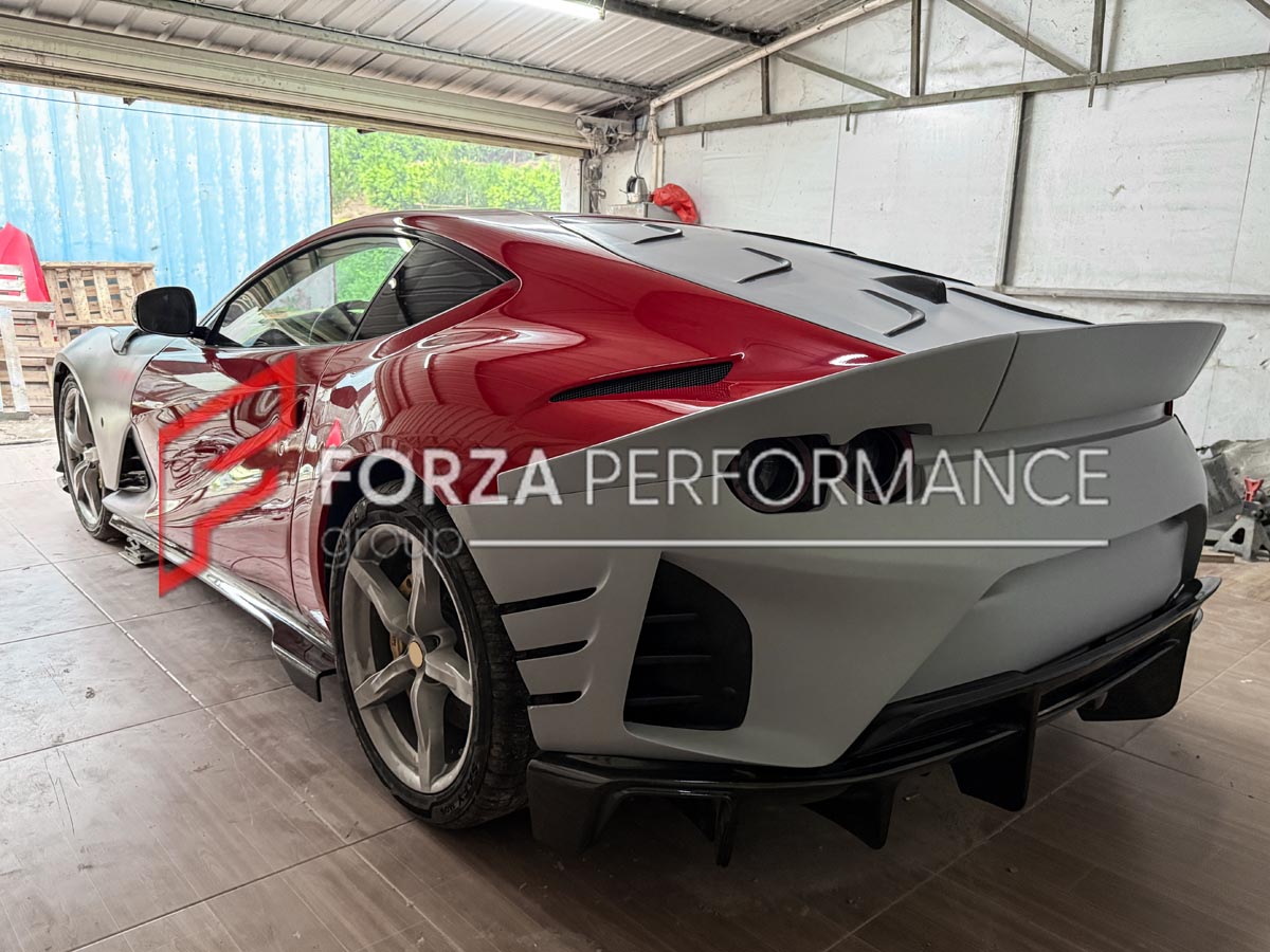 CONVERSION BODY KIT for FERRARI 812 upgrade to 812 COMPETIZIONE
Set includes:
Front Bumper
Hood
Front Fenders
Side Skirts
Rear Bumper
Rear Wing Spoiler
Rear Trunk
Rear Diffuser