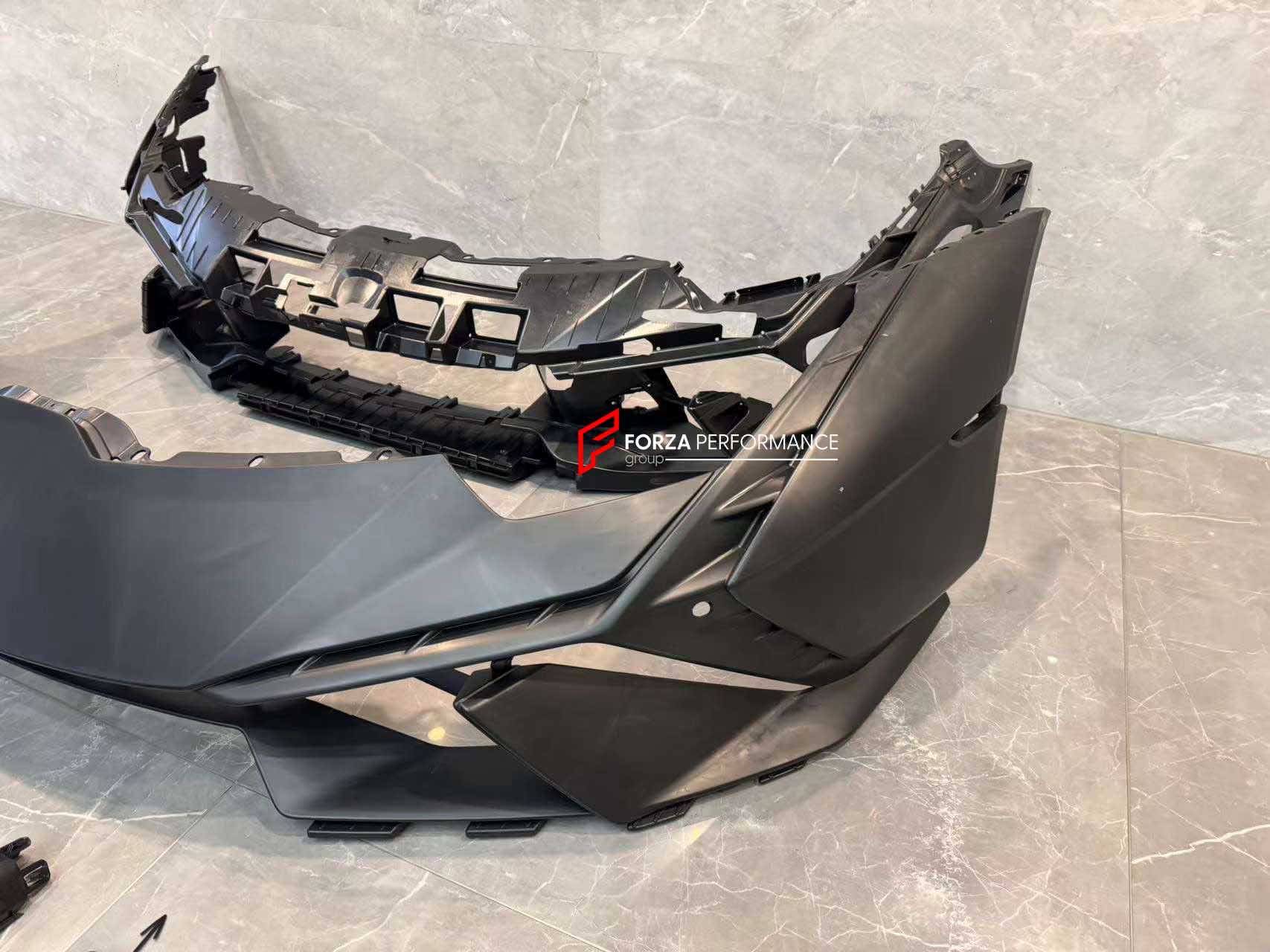 CONVERSION FRONT BUMPER WITH HEADLIGHTS FOR LAMBORGHINI HURACAN LP580 LP610 2015+ UPGRADE TO TECNICA