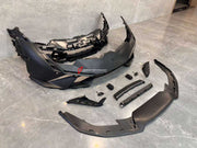 CONVERSION FRONT BUMPER WITH HEADLIGHTS FOR LAMBORGHINI HURACAN LP580 LP610 2015+ UPGRADE TO TECNICA