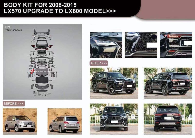 CONVERSION BODY KIT for LEXUS LX570 2008-2015 UPGRADE TO LX600 LX700 LX500 2021