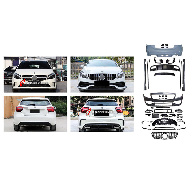 CONVERSION BODY KIT for MERCEDES-BENZ A-CLASS W176 2013 - 2017 UPGRADE to A-CLASS AMG W176 A45 2015 - 2018