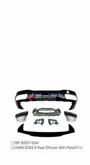 CONVERSION BODY KIT for MERCEDES BENZ AMG GT X290 GT43 GT50 GT53 UPGRADE to GT63 2018+
 Set includes:
Front Lip
Front Bumper
Front Bumper Air Vents
Front Grille
Front Air Vents
Rear Bumper
Rear Diffuser
Exhaust Tips
Material: Plastic
Note: Professional installation is required.
Each part can be sent separately. If you need a specific part, please contact us.
Please let us know what product are you interested in exactly.
Contact us for pricing.
Payment ►
Visa
Mastercard
PayPal with a credit