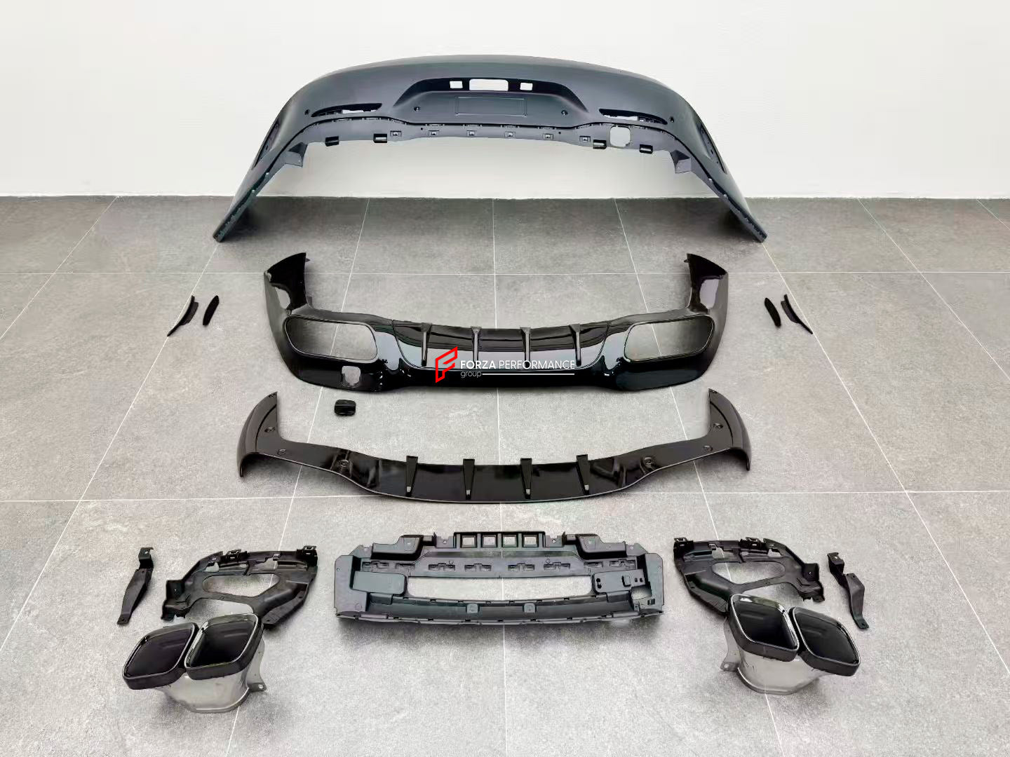 CONVERSION BODY KIT for MERCEDES BENZ AMG GT X290 GT43 GT50 GT53 UPGRADE to GT63 2018+
 Set includes:
Front Lip
Front Bumper
Front Bumper Air Vents
Front Grille
Front Air Vents
Rear Bumper
Rear Diffuser
Exhaust Tips
Material: Plastic
Note: Professional installation is required.
Each part can be sent separately. If you need a specific part, please contact us.
Please let us know what product are you interested in exactly.
Contact us for pricing.
Payment ►
Visa
Mastercard
PayPal with a credit