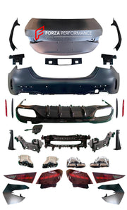 CONVERSION BODY KIT for MERCEDES BENZ C-CLASS W205 2015 - 2021 UPGRADE to W206 C63 AMG 2022+ FACELIFT
Set includes:
Front Bumper Assembly
Head Lights
Front Grille
Hood Bonnet
Front Fenders
Rear Trunk
Tail Lights
Exhaust Tips
Rear Bumper Assembly
Material: Plastic
NOTE: Professional installation is required.
