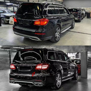 CONVERSION BODY KIT for MERCEDES-BENZ GL X166 2013 - 2016 upgrade to GLS63 AMG X166 2015 - 2019
Set includes:
Front Bumper Assembly
Grille
Headlights
Hood / Bonnet
Fender Flares
Rear Tail Lights
Rear Bumper
Rear Diffuser
Exhaust Tips
NOTE: Professional installation is required