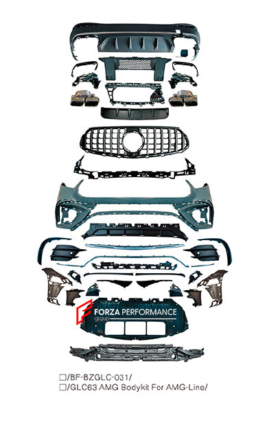 CONVERSION BODY KIT for MERCEDES BENZ GLC CLASS X254 AMG LINE UPGRADE to AMG X254 GLC63 2023+
Set includes:
Front Bumper
Front Grille
Rear Diffuser
Exhaust Tips
Material: Plastic
Note: Professional installation is required.
* Each part of this kit can be sent separately. Please contact us if you need a specific part.
Payment ►
Visa
Mastercard
PayPal with a credit card (add 4.4% at checkout)
Payoneer
Cryptocurrency
Shipment ►
By express DHL/UPS/TNT/FedEx
To the local international airport
Special