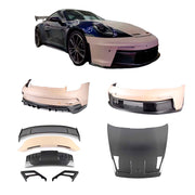 CONVERSION UPGRADE BODY KIT for PORSCHE 911 992.1 2019 - 2025 upgrade to GT3
Set includes:
Front Bumper
Hood / Bonnet
Rear Spoiler
Engine Lid
Rear Bumper
Rear Diffuser
