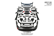CONVERSION BODY KIT for PORSCHE 911 992 CARRERA 2019 - 2023 to TURBO SPORT DESIGN  Set includes:  Front Bumper Front Lip Side Skirts Rear Diffuser Rear Bumper Rear Spoiler