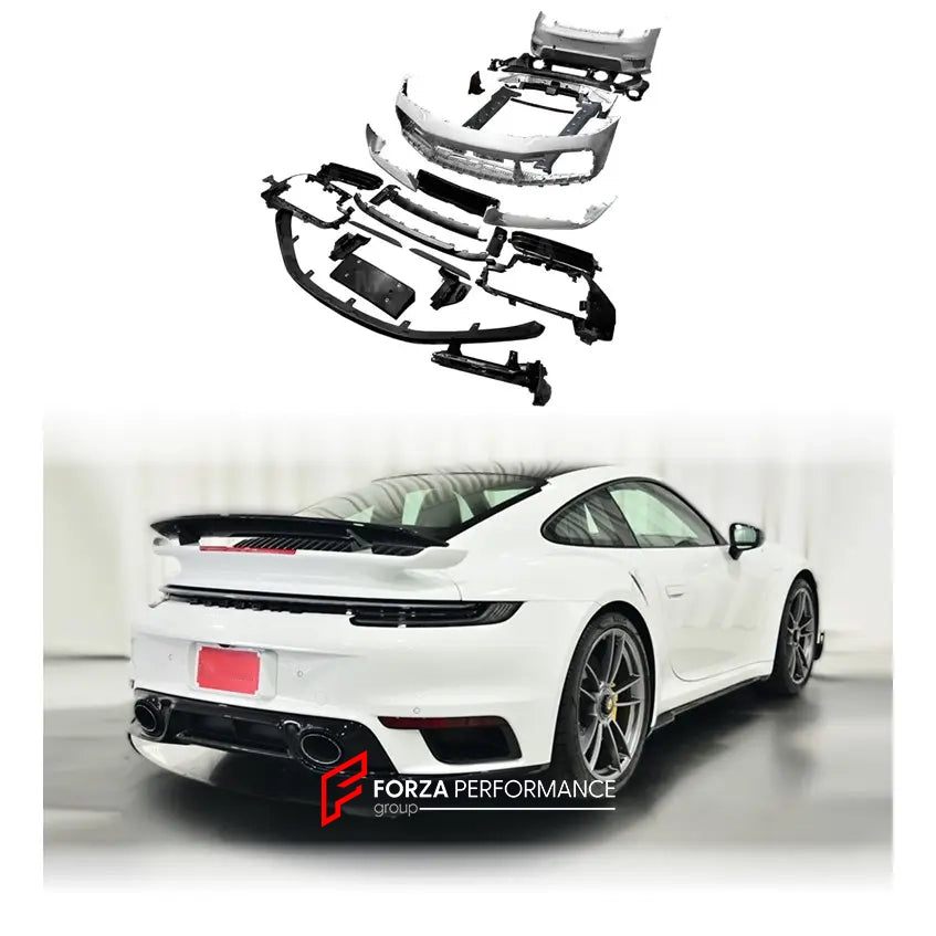 CONVERSION BODY KIT for PORSCHE 911 992 CARRERA 2019 - 2023 to TURBO SPORT DESIGN  Set includes:  Front Bumper Front Lip Side Skirts Rear Diffuser Rear Bumper Rear Spoiler