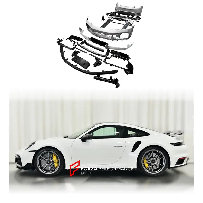CONVERSION BODY KIT for PORSCHE 911 992 CARRERA 2019 - 2023 to TURBO SPORT DESIGN  Set includes:  Front Bumper Front Lip Side Skirts Rear Diffuser Rear Bumper Rear Spoiler
