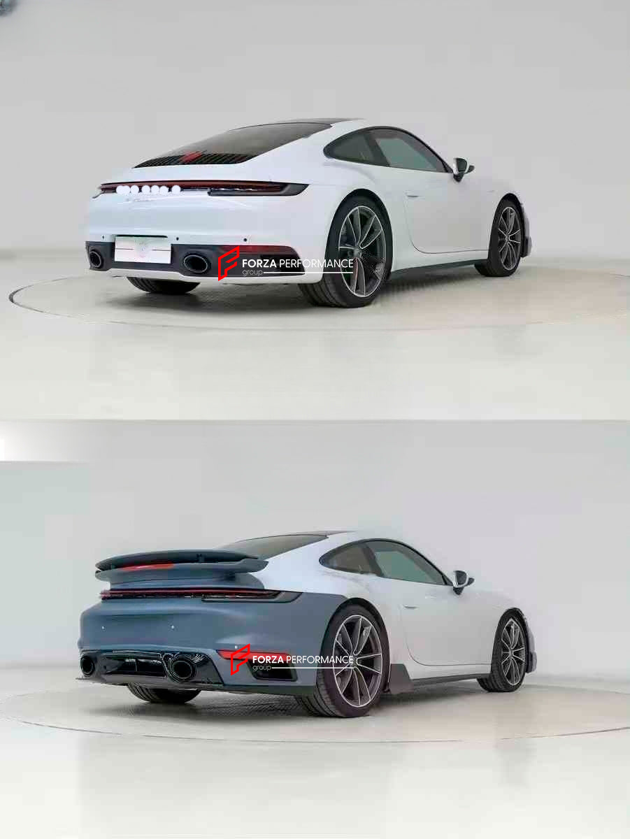 CONVERSION BODY KIT for PORSCHE 911 992 CARRERA 2019 - 2023 to TURBO SPORT DESIGN
Set includes:
Front Bumper
Front Lip
Side Skirts
Rear Diffuser
Rear Bumper
Rear Spoiler
Material: PP
Production time: 14 days
NOTE: Professional installation is required
Payment ►
Visa
Mastercard
PayPal with a credit card (add 4.4% at checkout)
Payoneer
Cryptocurrency
Shipment ►
By express DHL/UPS/TNT/FedEx
To the local international airport
Special line by air
Special line by the sea
To Europe and the UK by train
P