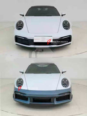 CONVERSION BODY KIT for PORSCHE 911 992 CARRERA 2019 - 2023 to TURBO SPORT DESIGN
Set includes:
Front Bumper
Front Lip
Side Skirts
Rear Diffuser
Rear Bumper
Rear Spoiler
Material: PP
Production time: 14 days
NOTE: Professional installation is required
Payment ►
Visa
Mastercard
PayPal with a credit card (add 4.4% at checkout)
Payoneer
Cryptocurrency
Shipment ►
By express DHL/UPS/TNT/FedEx
To the local international airport
Special line by air
Special line by the sea
To Europe and the UK by train
P