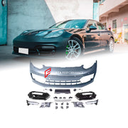 CONVERSION BODY KIT for PORSCHE PANAMERA 970.1 2009-2013 UPGRADE to GTS FACELIFT
Set includes:
Front Bumper
LED Lights
Material: Plastic
NOTE: Professional installation is required. Factory LED DRL must be reused