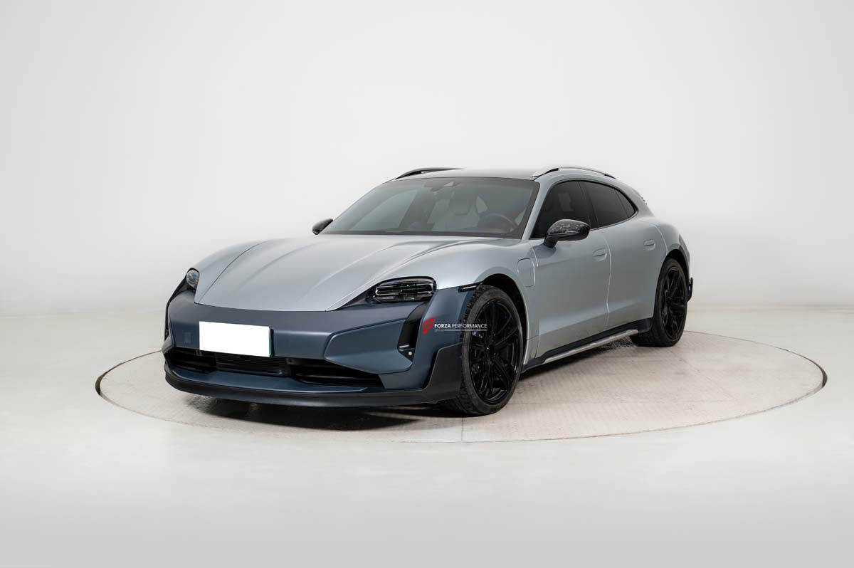 CONVERSION BODY KIT for PORSCHE TAYCAN J1.1 2020-2024 SPORT TURISMO UPGRADE to PORSCHE TAYCAN J1.2 TURBO GT 2025+ FACELIFT
Set includes:
Front Lip
Front Bumper
Side Skirts
Rear Bumper
Rear Diffuser
Material: Plastic
Note: Professional installation is required