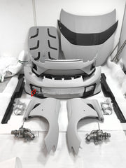 CONVERSION DRY CARBON BODY KIT for FERRARI 812 SUPERFAST upgrade to 812 COMPETIZIONE
Set includes:
Front Bumper
Hood / Bonnet
Front Fenders
Side Skirts
Rear Bumper
Rear Spoiler
Rear Trunk Cover
Rear Diffuser
Material: Dry Carbon Fiber