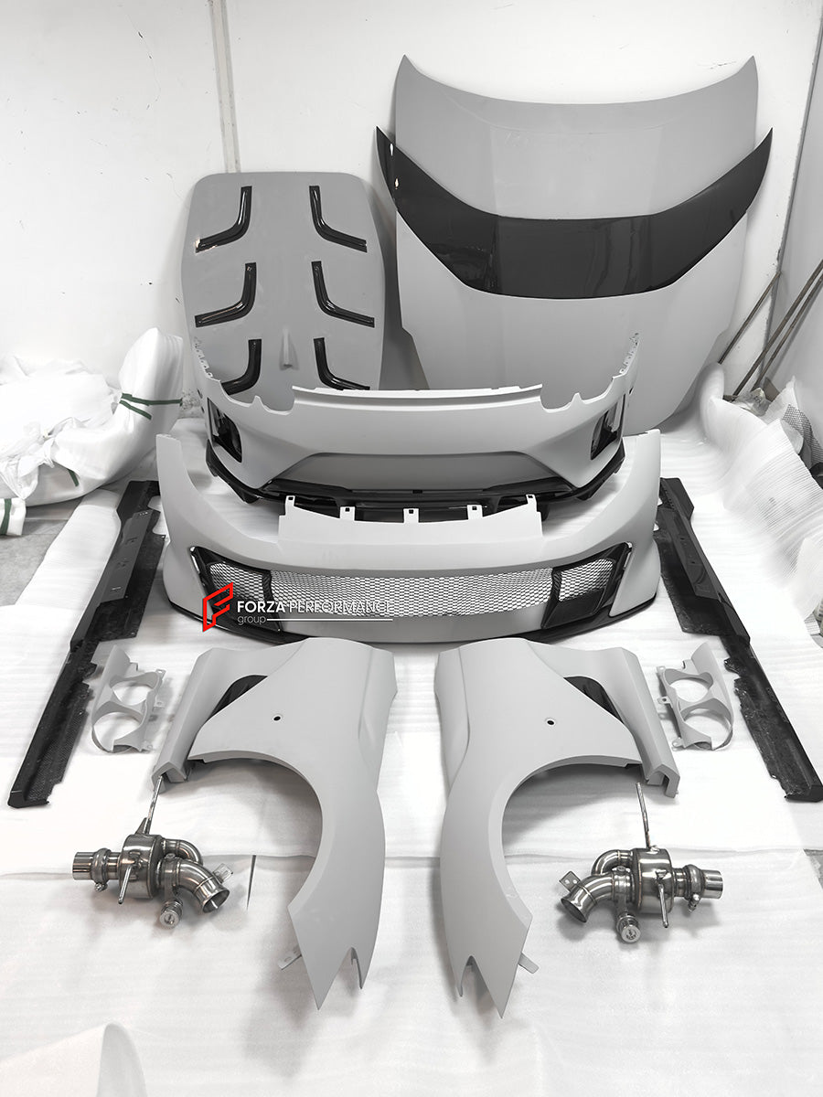 CONVERSION DRY CARBON BODY KIT for FERRARI 812 SUPERFAST upgrade to 812 COMPETIZIONE
Set includes:
Front Bumper
Hood / Bonnet
Front Fenders
Side Skirts
Rear Bumper
Rear Spoiler
Rear Trunk Cover
Rear Diffuser
Material: Dry Carbon Fiber